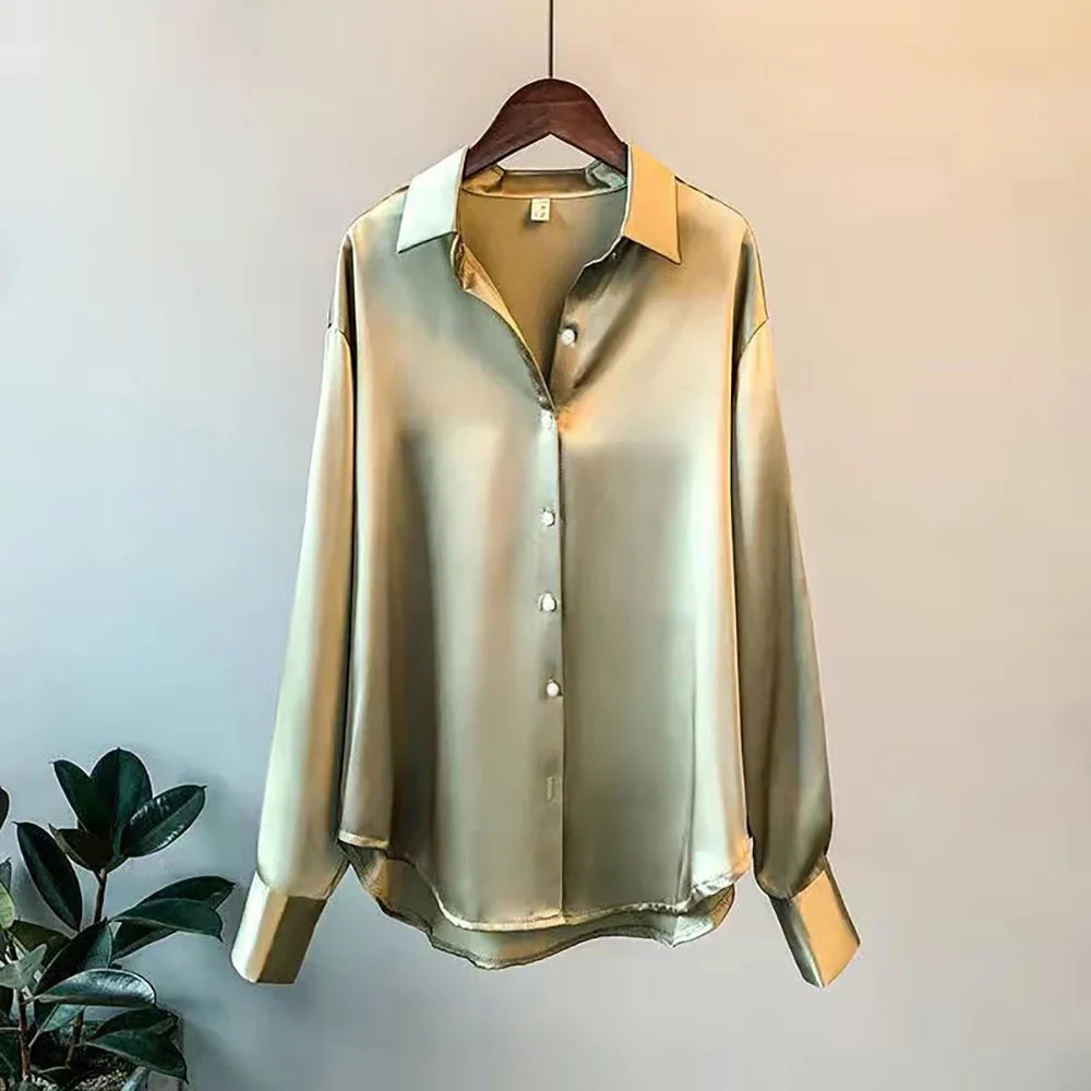 2025Spring Shirt And Blouses New Sweater Cardigans Woman Top Knitted Korean Long Sleeve Lapel Button Elegance Sweet Casual Coats