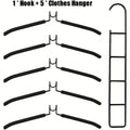 5pcs Multi-Tier Hanging Closet Hanger with Hooks Space-Saving Organizer for Closet Coats Shirts Dresses Jackets Hanging Storage