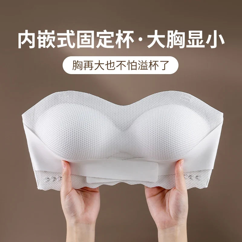 Wireless Wedding Brassiere Push Up Bras Lingerie Sexy Bralette Strapless Bras Invisible Tube Tops Seamless Breathable Bras M-6XL