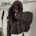 2026 Hot Sale Winter Parka Women Hooded Cotton Puffer Bread Jacket Zip Up Korean Casual Solid Thick Warm Outwears куртка женская