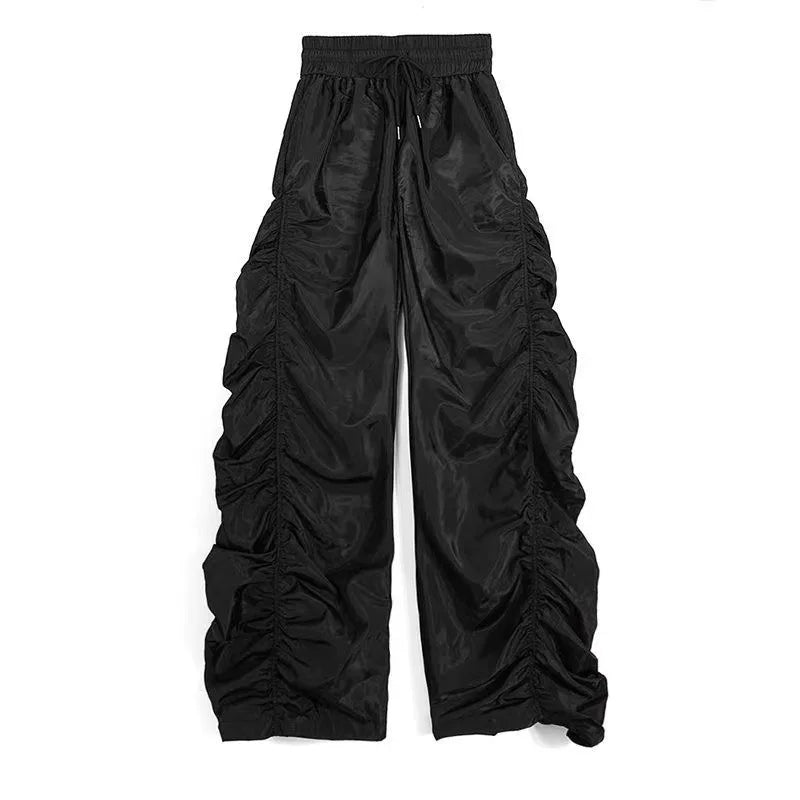 Fashion Trend Personalized Self-Confidence Avant-Garde Cool All-Match Casual Loose Girl High Waist Wide Leg Lantern Pants