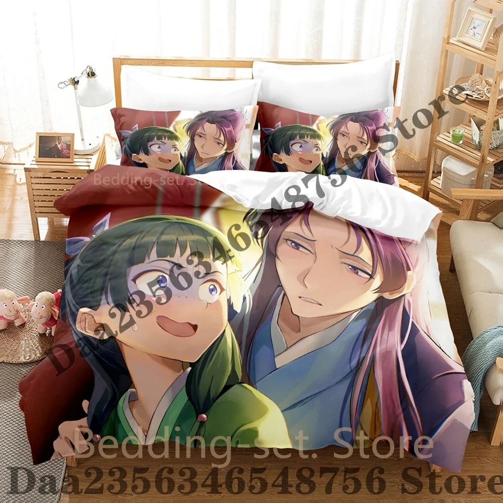 2026 The Apothecary Diaries Bedding Set Single Twin Full Queen King Size Bed Set Bedroom Duvetcover Sets Anime Bed Sheet Set