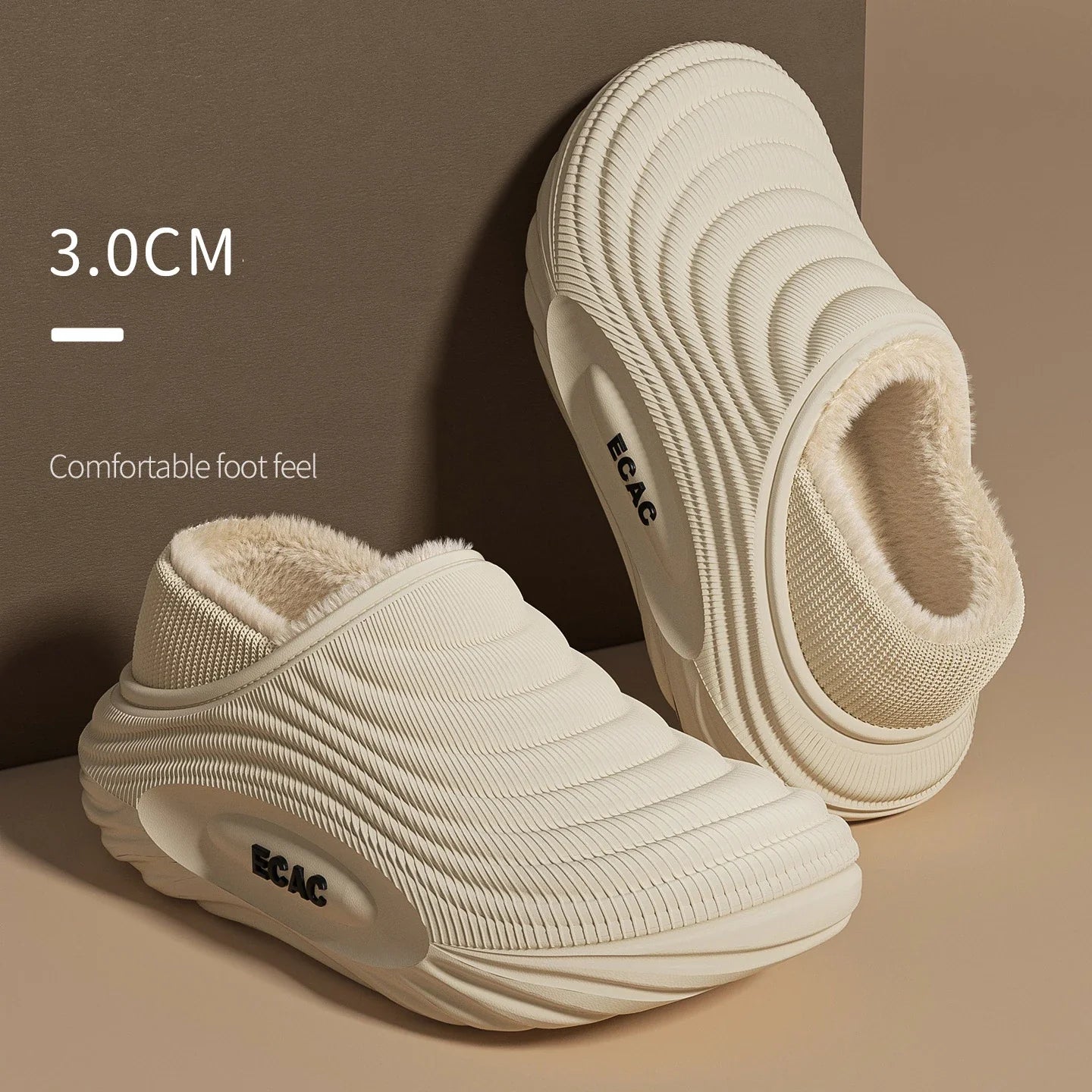 Baotou waterproof cotton slippers, home cotton shoes, winter warm and non slip couple cotton slippers