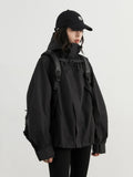 CHIC VEN Women Jacket Loose Solid Outdoor Jackets Casual Sports Hooded Short Coat Windproof Female Clothing Autumn Winter 2024