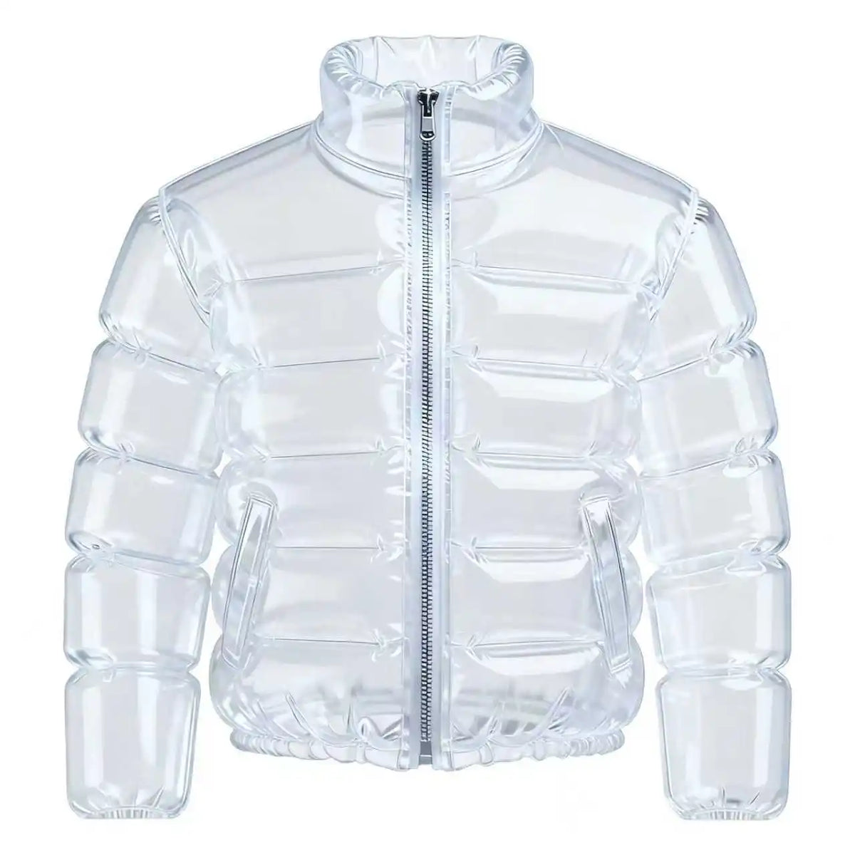 Wearable Beer Jacket Refillable Beverage Jacket Transparent Beer Jacket with Straw Refillable Beverage Puffer Coat Parties