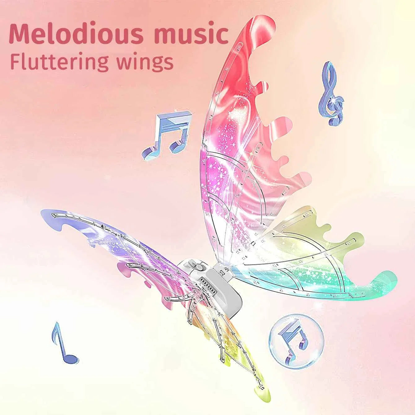 Luminous butterfly electric wings music fairy wings angel props gift