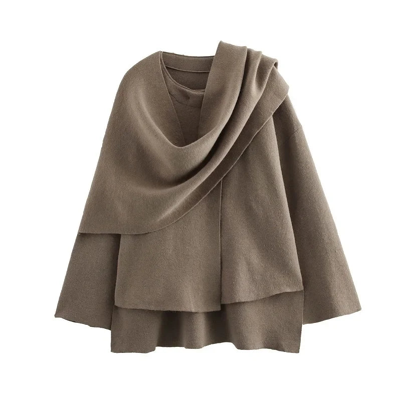 MUJER Plush Winter Coats for Women Asymmetric Scarf Demi-season Jacket for Women Parkas Long Sleeve Padded Coat Woman Jacket