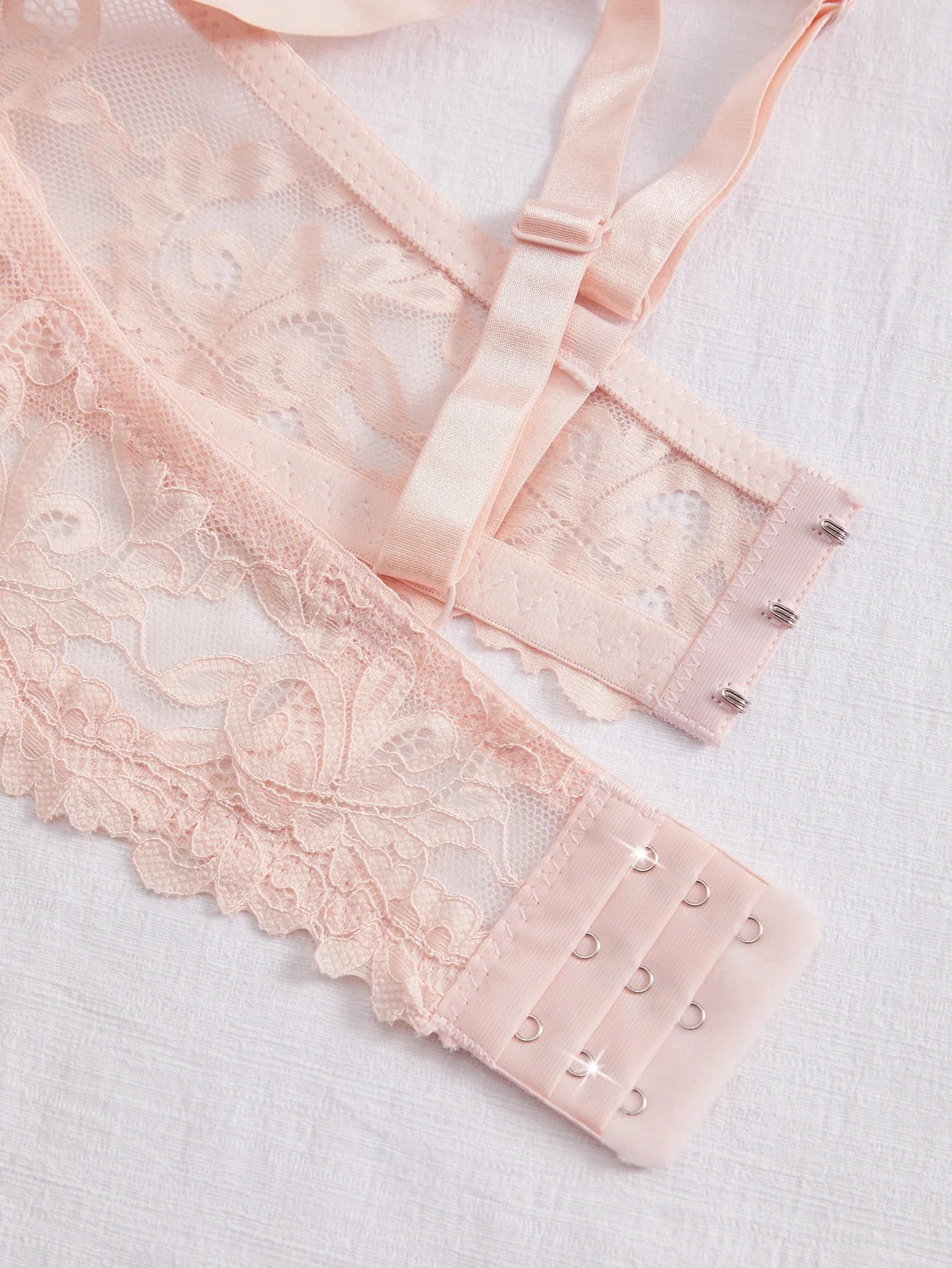 4PCS Plus Size Women's Bras Floral Lace Underwire Underwear Set Side Support Push Up Daily Comfort Full Cup Lingerie Set
