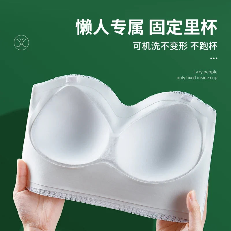 Sexy Push Up Bra Front Closure Strapless Underwear for Women Plus Size Invisible Brassiere Wireless Breathable Female Lingerie