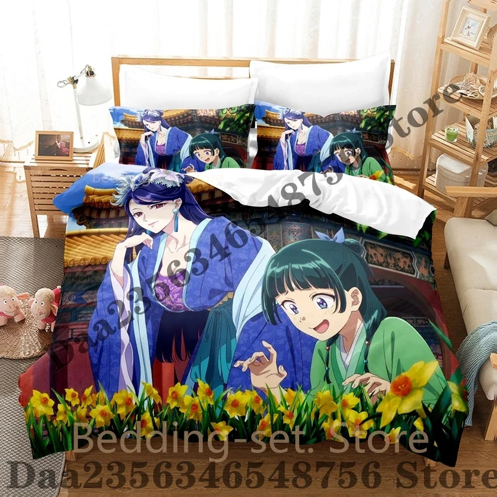 2026 The Apothecary Diaries Bedding Set Single Twin Full Queen King Size Bed Set Bedroom Duvetcover Sets Anime Bed Sheet Set