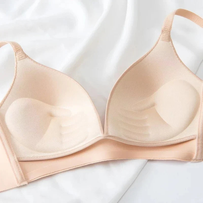 Japanese Style Seamless Push-Up Bra Comfort Wireless Underwear Women's Deep V Neck Bralette 3/4 Cup Daily Comfort Lingerie