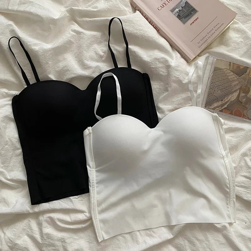 1pc Popular Cool Solid Knitted Yoga Gym Tank Top Bra Seamless Skin-Friendly U-Back Vest with Fixed Chest Pad Suspender for Women