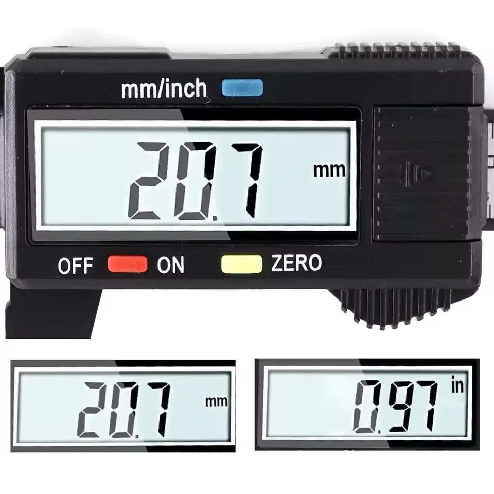 150mm 100mm Electronic Digital Caliper Carbon Fiber Dial Vernier Caliper Gauge Micrometer Measuring Tool Digital Ruler