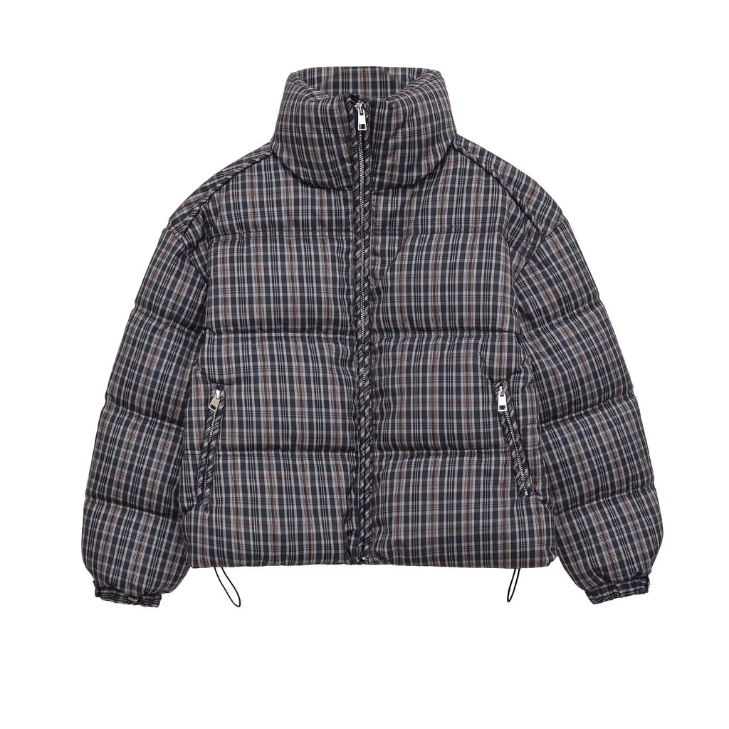 CharmChant Plaid Stand-Collar Puffer Jacket for Women Winter 2025 Padding Coat Female New in Coats Warm  Check Outerwears Parkas