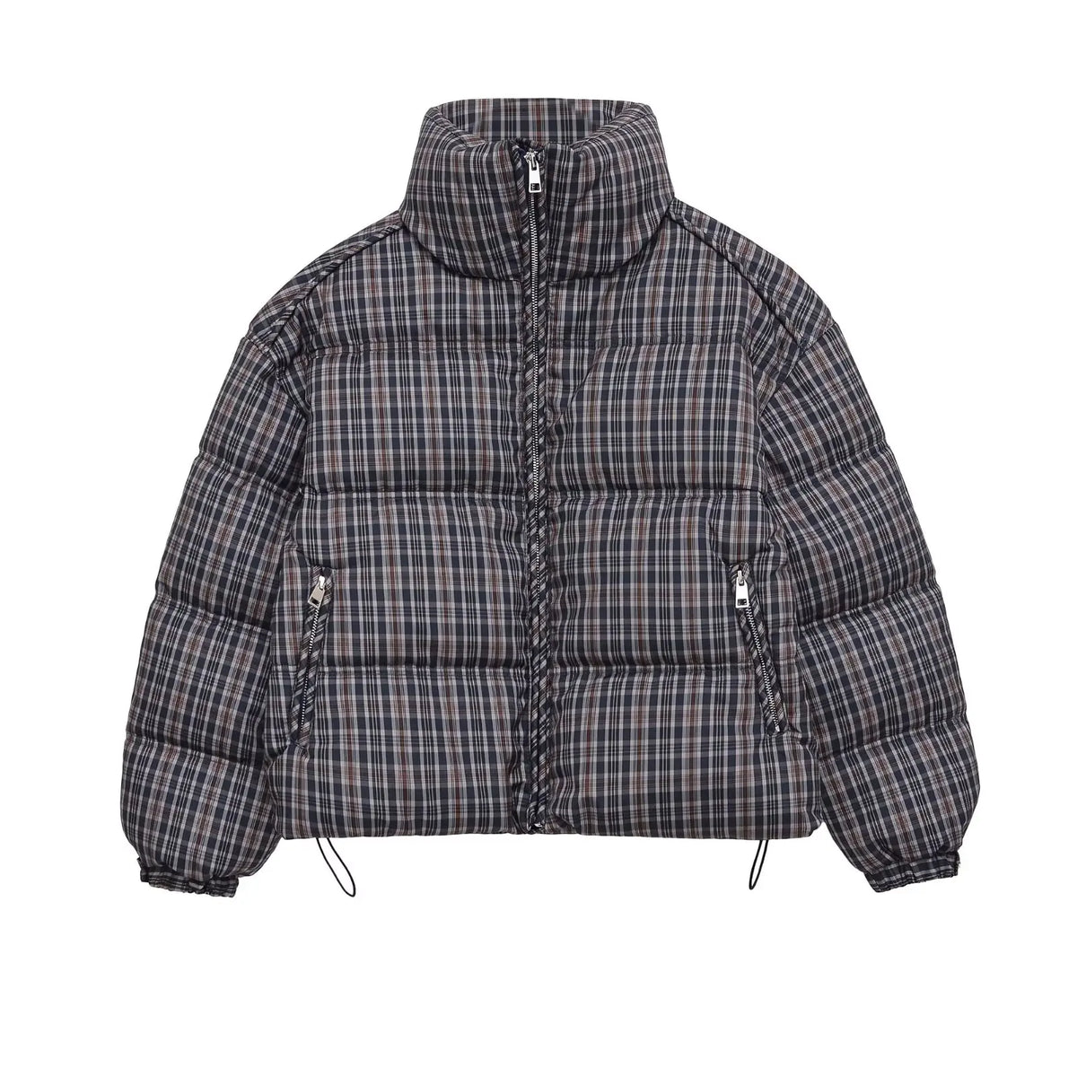 CharmChant Plaid Stand-Collar Puffer Jacket for Women Winter 2025 Padding Coat Female New in Coats Warm  Check Outerwears Parkas