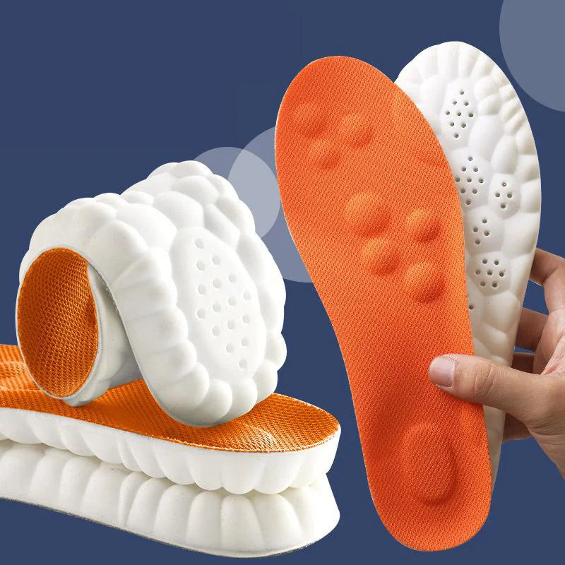 Latex Sport Insoles High Elasticity Soft Shoe Pads Arch Support Orthotic Insoles Breathable Deodorant Shock Absorption Cushion