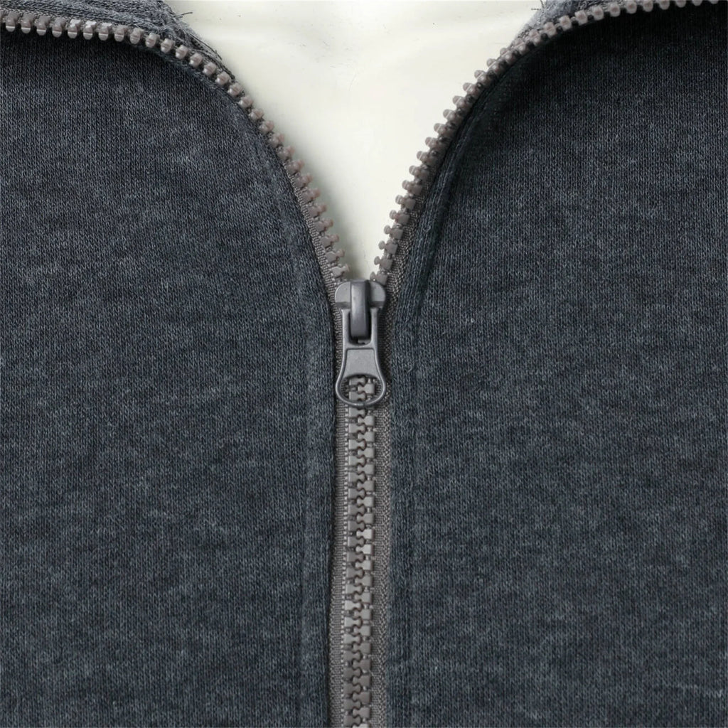 Men's casual sports zipper stand up collar jacket, men's solid color top