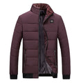 Puffer Jacket Mens Fleece Lined Thick Parkas Stand Collar Jacket Men's Coat Winter Warm Thick Coat Quilted Padded Jacket Outwear