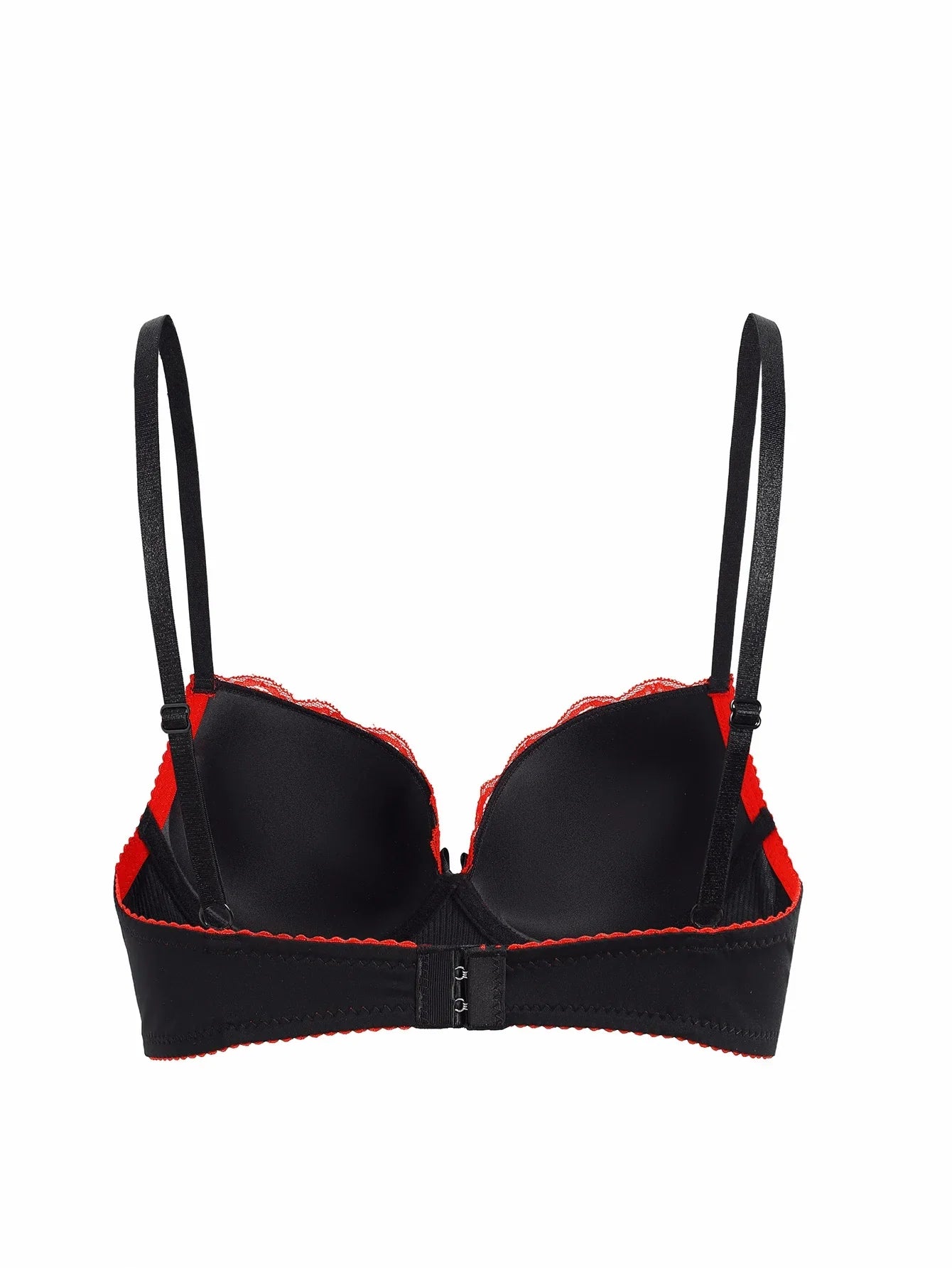 Sexy Lace Women's Bra Alluring Lace-Trimmed Padding Push-Up Bra Comfortable Breathable Women's Underwear