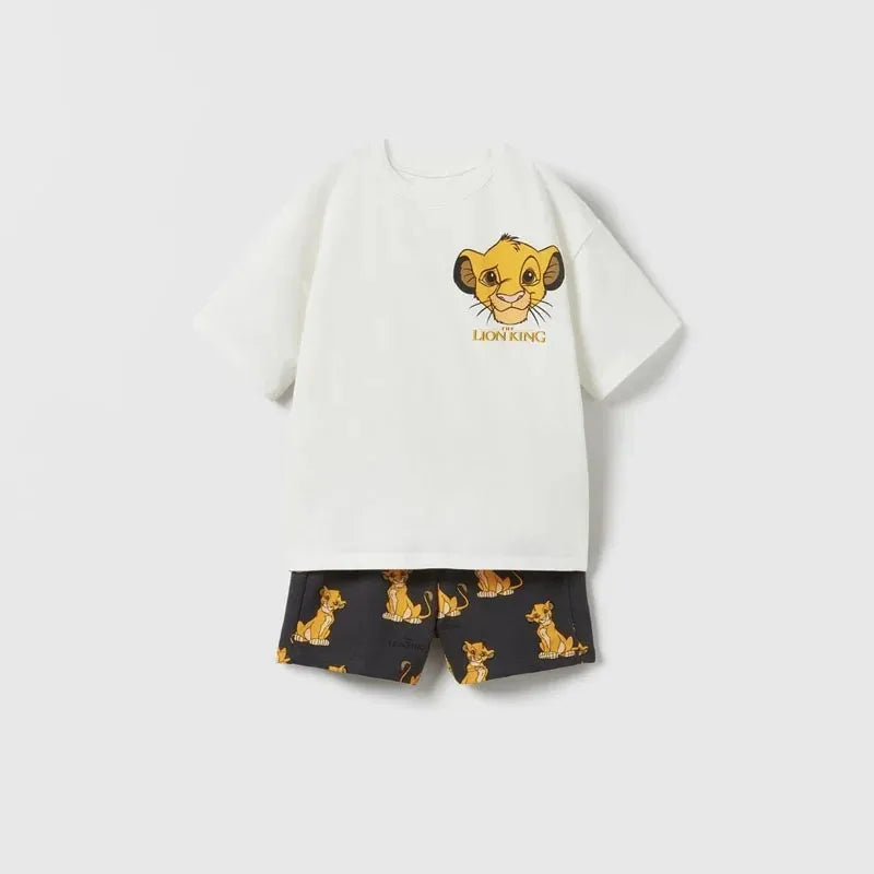 Cartoon Tshirt Shorts Sets Summer Kids Costume Casual Fashion Loose Tees+Short Kids Trendy Short Sleeve Outfits Boys Costume
