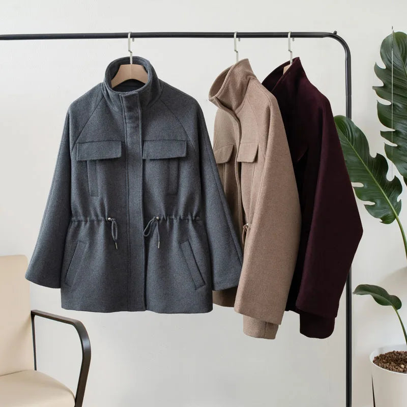 Women Fashion Woolen Jacket