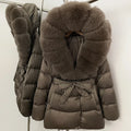 Natural Fur Collar Down Jacket Women Winter 2026 High Quality Duck Down Puffer Parka Windproof Warm Down Coat Outerwear New