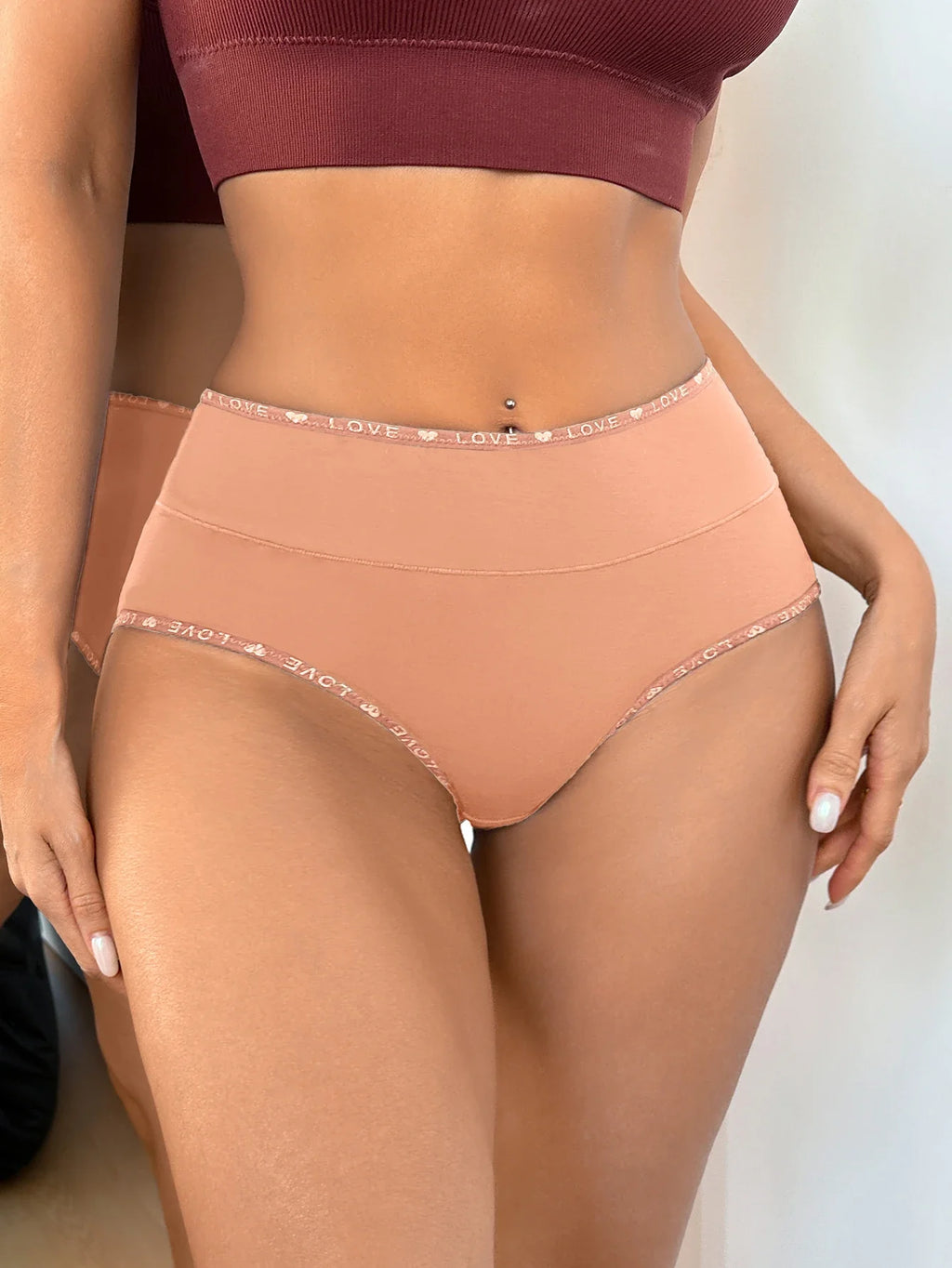 S-XXL Seamless Women Panties Daily High Waisted Soft Underwear Female Solid Color Briefs Ladies Intimate Wear