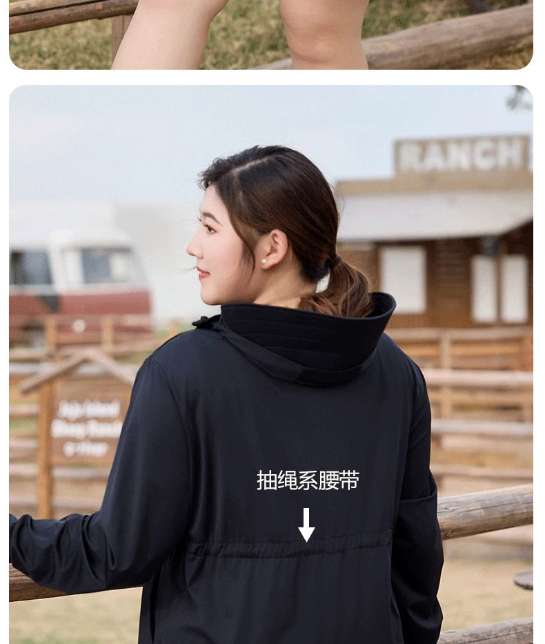 Ice Silk Long Sleeve Sunscreen Clothing 3XL 4XL UPF 50+ UV Protection Thin Breathable Sun-Proof Coat Ice Silk Sunscreen Jacket
