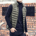 Men's Sleeveless Puffer Jackets Fashion Brand Men Down Vest Coats New Winter Casual Lightweight Down Duck Vest Coats Male