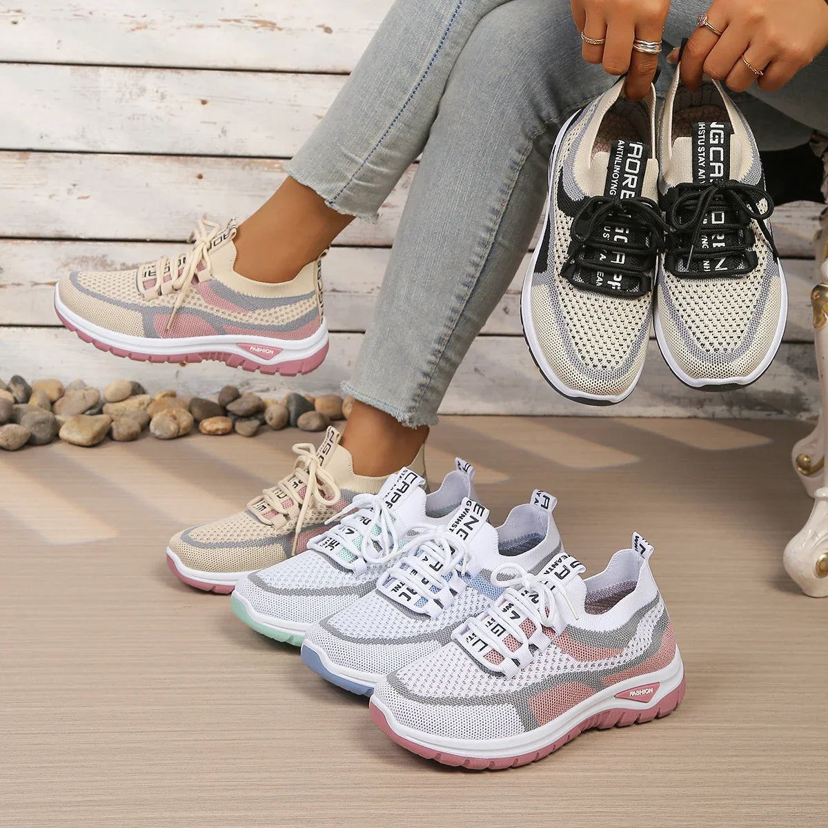 Women's shoes summer 2026 casual sneaker new style two-color single shoes, versatile, casual and fashionable work shoes
