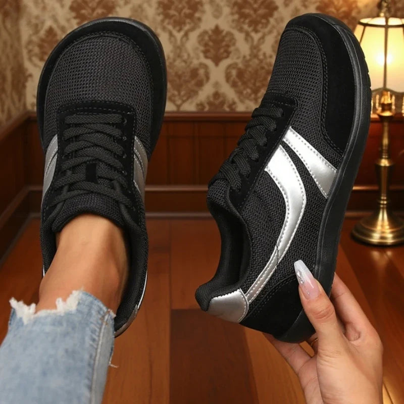 Women's Sneakers Barefoot Casual Wide Last Fashionable Canvas Flat Board Shoe 2025 New Wide Toe Breathable Mesh Running Shoes
