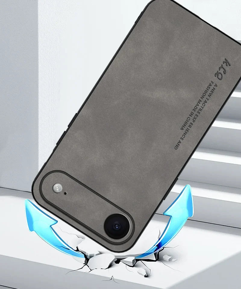 For Iphone 17 Air Case Luxury Sheepskin Leather Silicone Shockproof Bumper Cover for Iphone 17 Pro Max Protective Matte Shell
