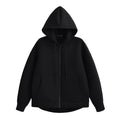 HH Autumn Women Casual Hooded Jacket Loose Oversize Zipper Hoodie Sweatshirts Solid Coat Office Lady Chic Outwear Tops