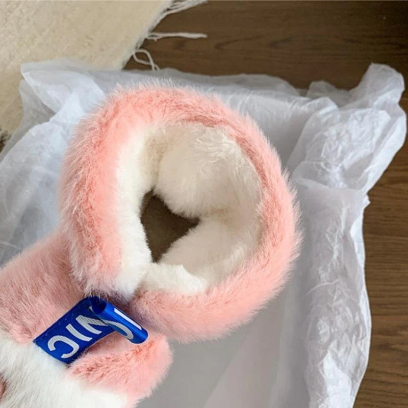 2025 Women's Winter Warm Shoes Plush Lining Indoor Slippers Couples Platform Heel High Top Snow Boots Female Male Home Slipper