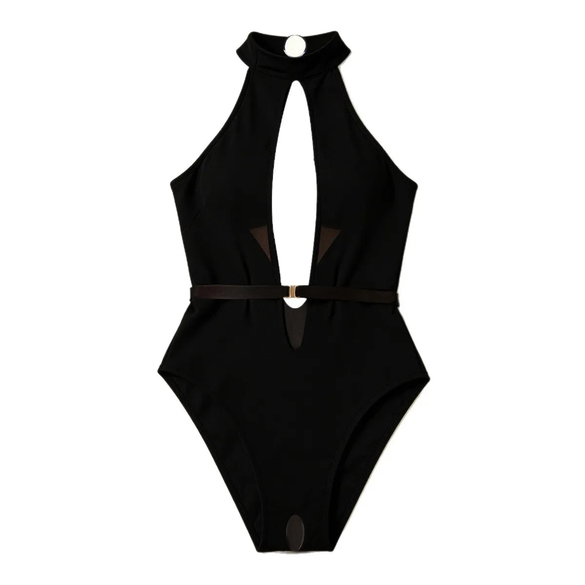 Crotchless Sexy Transparent Bodysuits Women Lace Lingerie Deep V Halter Baby Doll Dress Sexy Open Crotch Erotic Hot Underwear