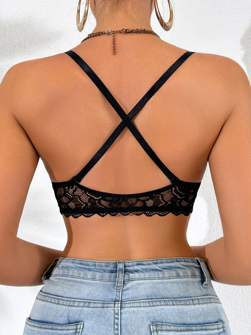 1Pcs Lace Butterfly Women's Sexy Bras French Front Closure Push up Bra Non-Padded Comfortable Versatile Back Design Top