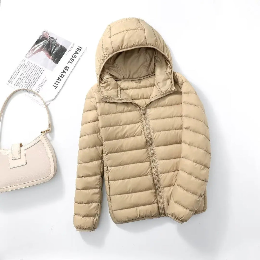 Women Puffer Jacket 15 Colors Plus Size 5XL 6XL 7XL 2025 New Spring Autumn Female Ultra Lightweight Packable Hooded Down Coats
