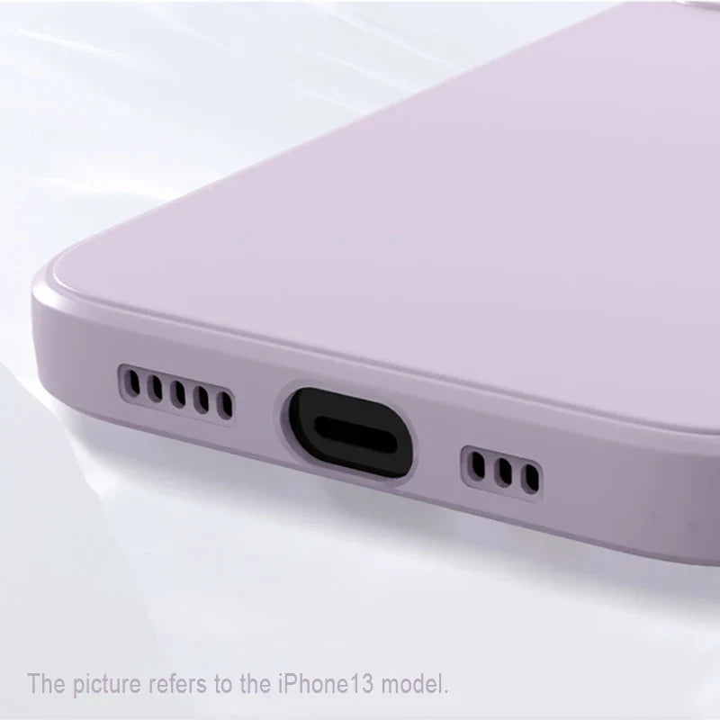 iPhone 17 Case Liquid Silicone Plain Case For iPhone Air Cover TPU Anti-drop Phone Protector For iPhone 17 Pro Max Case
