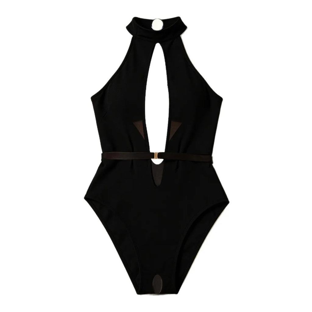 Crotchless Sexy Transparent Bodysuits Women Lace Lingerie Deep V Halter Baby Doll Dress Sexy Open Crotch Erotic Hot Underwear