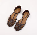 ZAROY Women's Sandals Summer Casual Footwear T-tied Cross Strap Flat Sandals Weave Hollow Roman Sandalia Zapatos сандали