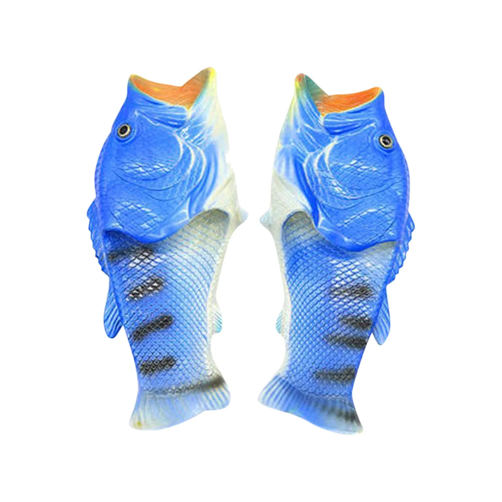 2025 Funny Slippers For Women Couple Shoes Family Shoes Parent-Child Sandals Large Size 32-46 Summer Beach Shoes Fish Slippers