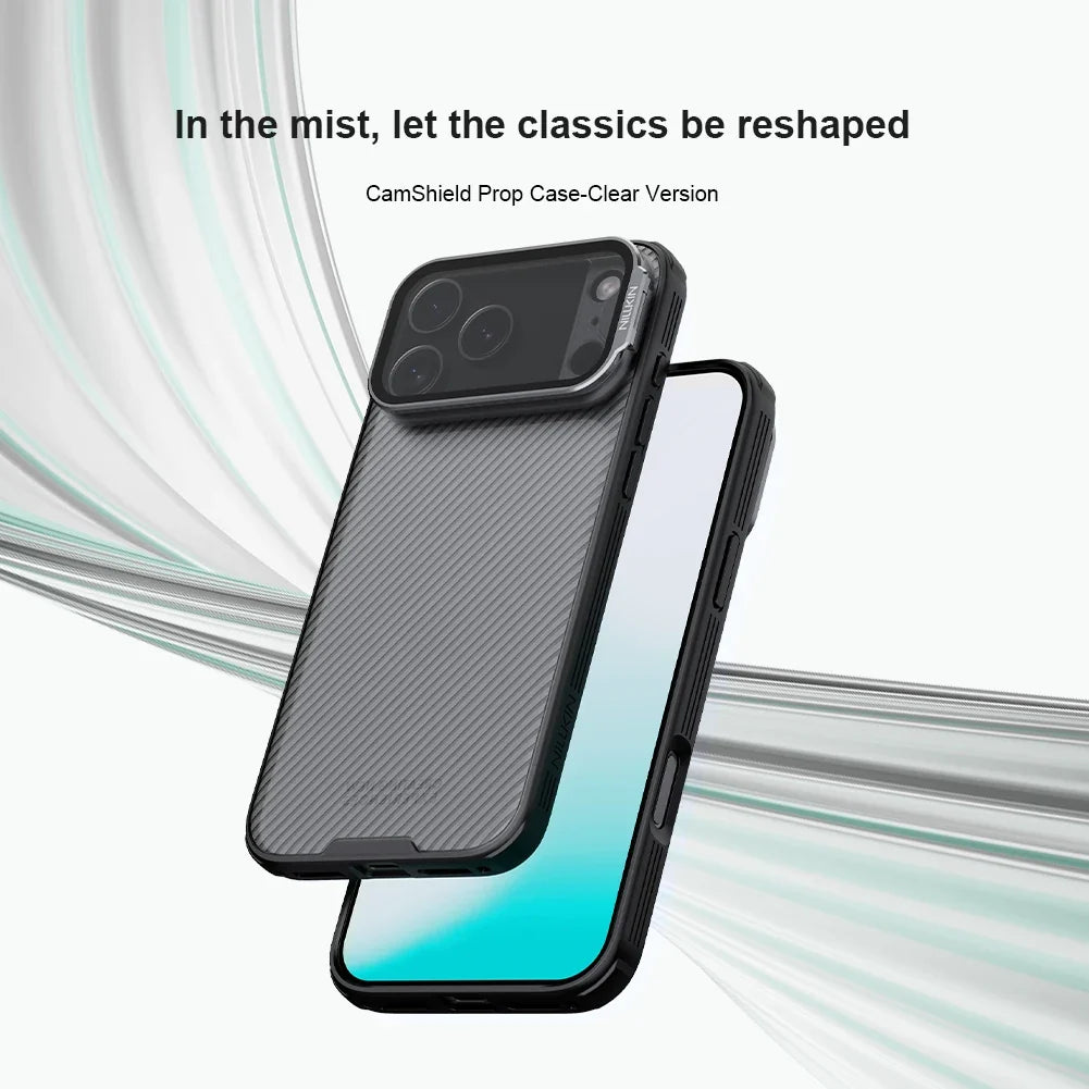 Nillkin for iPhone 17 Pro Max / 17 Pro Case CamShield Prop Camera Cover Transparent Stand Protection Back Cover Phone Case