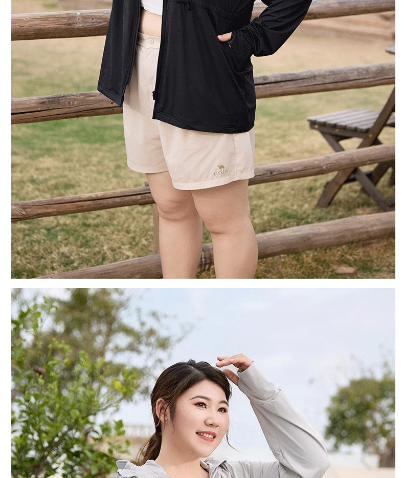 Ice Silk Long Sleeve Sunscreen Clothing 3XL 4XL UPF 50+ UV Protection Thin Breathable Sun-Proof Coat Ice Silk Sunscreen Jacket