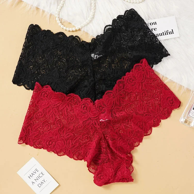 M-XXL Sexy Floral Lace Panties Women Briefs Low Waist Soft Lingerie Cost-Effective Comfortable Underwear Girls Intimate Panty