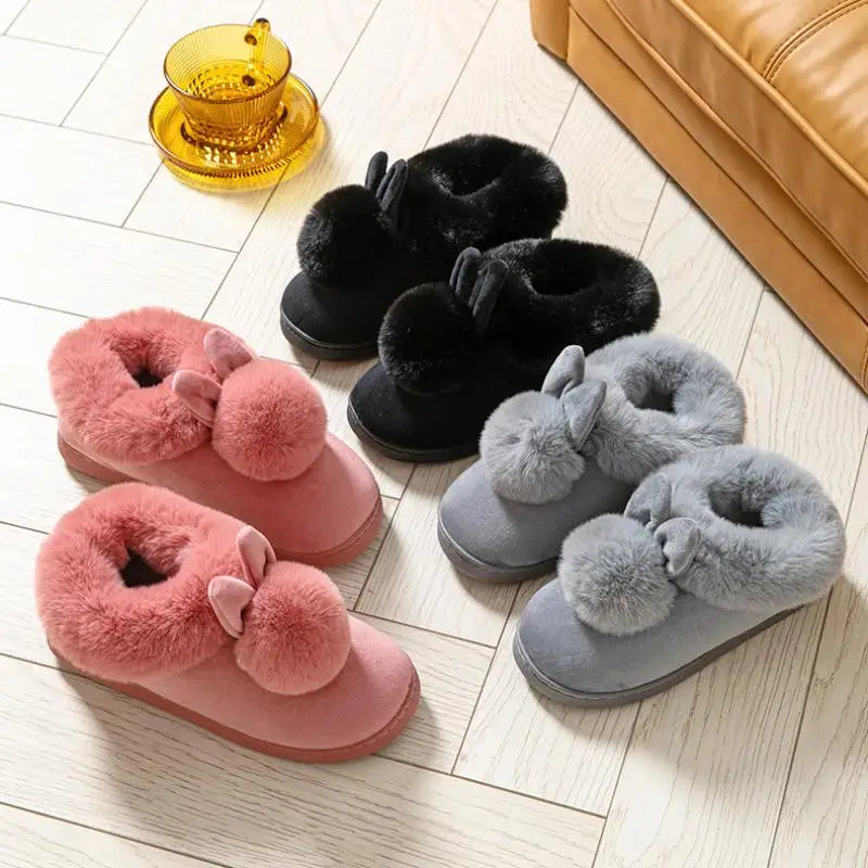 Fluffy Women's Slippers Flats Luxury Designer Woman Shoes Casual Ankle Boots Female Winter Indoor Elegant Fuzzy Fur Slides Soft