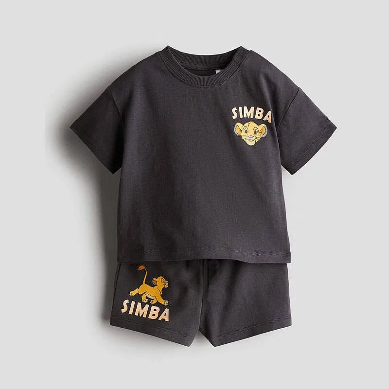 Cartoon Tshirt Shorts Sets Summer Kids Costume Casual Fashion Loose Tees+Short Kids Trendy Short Sleeve Outfits Boys Costume