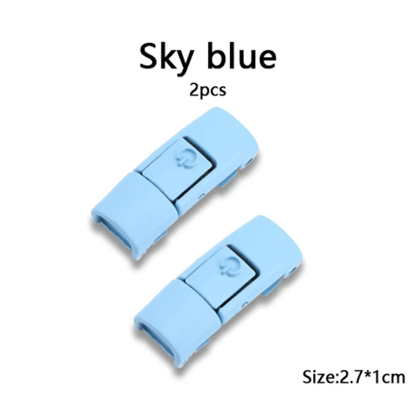 New Colorful Shoelaces Press buckle Metal Shoelace Clip Press Lock Kids Adult Shoes Accessories AF1 Sneaker Kits Metal Laces Tip