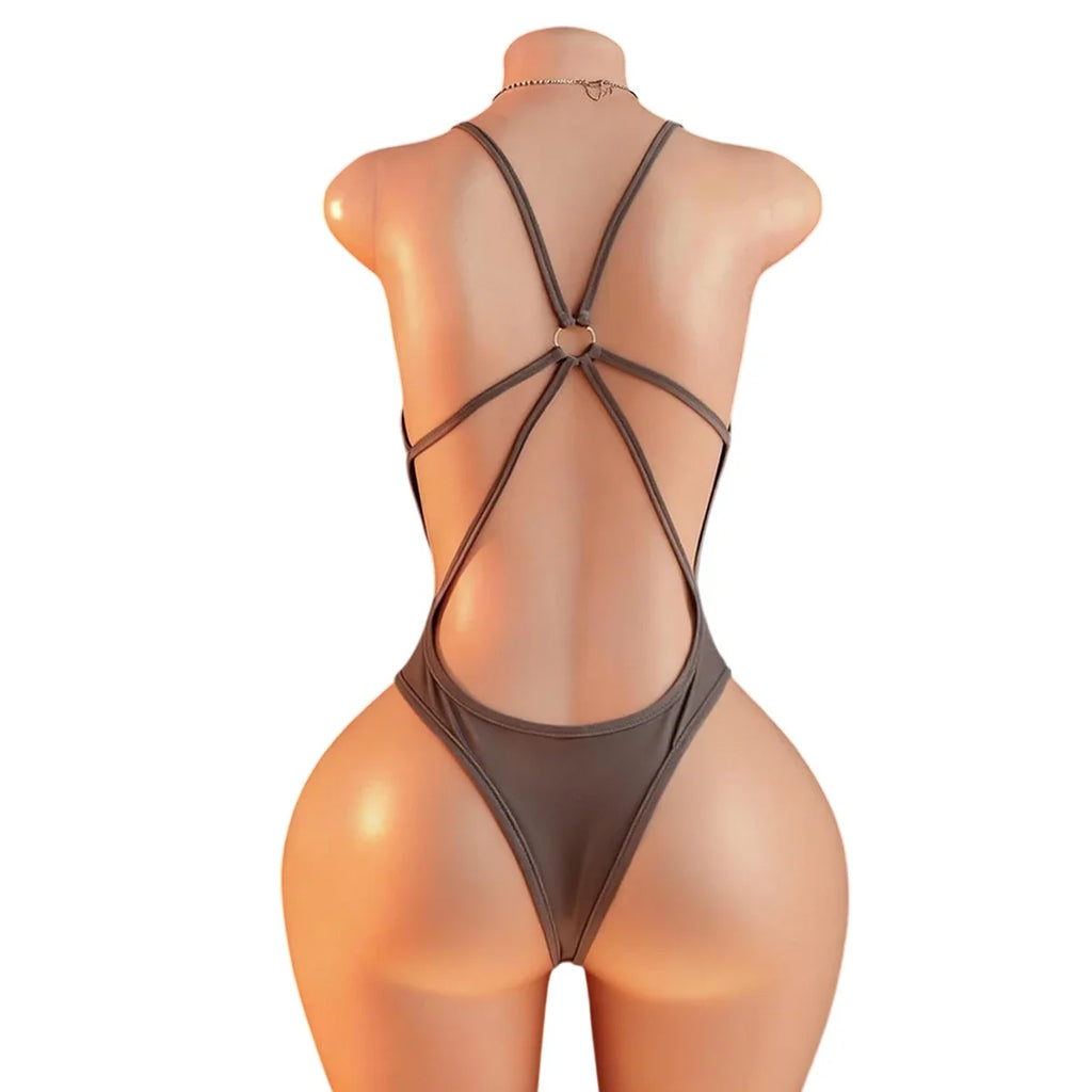 Sexy Adult Bodysuit Women's Open Butt Seduction Lingerie Maid Costume Role Play Erotic Babydolls Crotchless 18xxx Underwear 2026