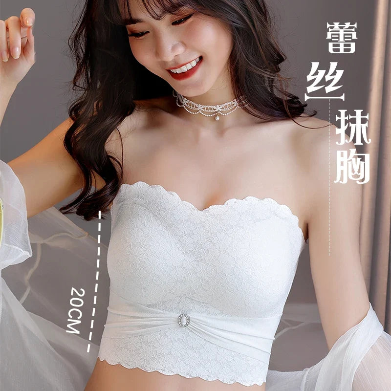 Seamless Solid Without Straps Bralette Lingerie Plus Size 5XL Women Sexy Strapless Bra Invisible Bra Push Up Bra M-5XL Underwear