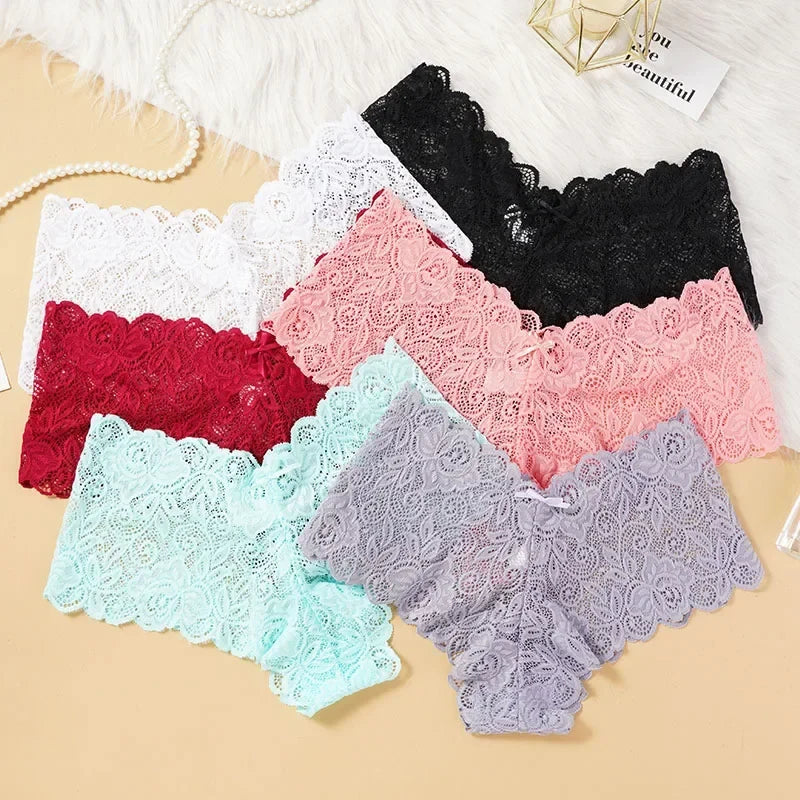 M-XXL Sexy Floral Lace Panties Women Briefs Low Waist Soft Lingerie Cost-Effective Comfortable Underwear Girls Intimate Panty